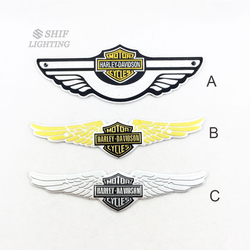 1x Sepeda Motor Harley Davidson Aluminium 1903-2003 Motor Emblem Badge Sticker Decal