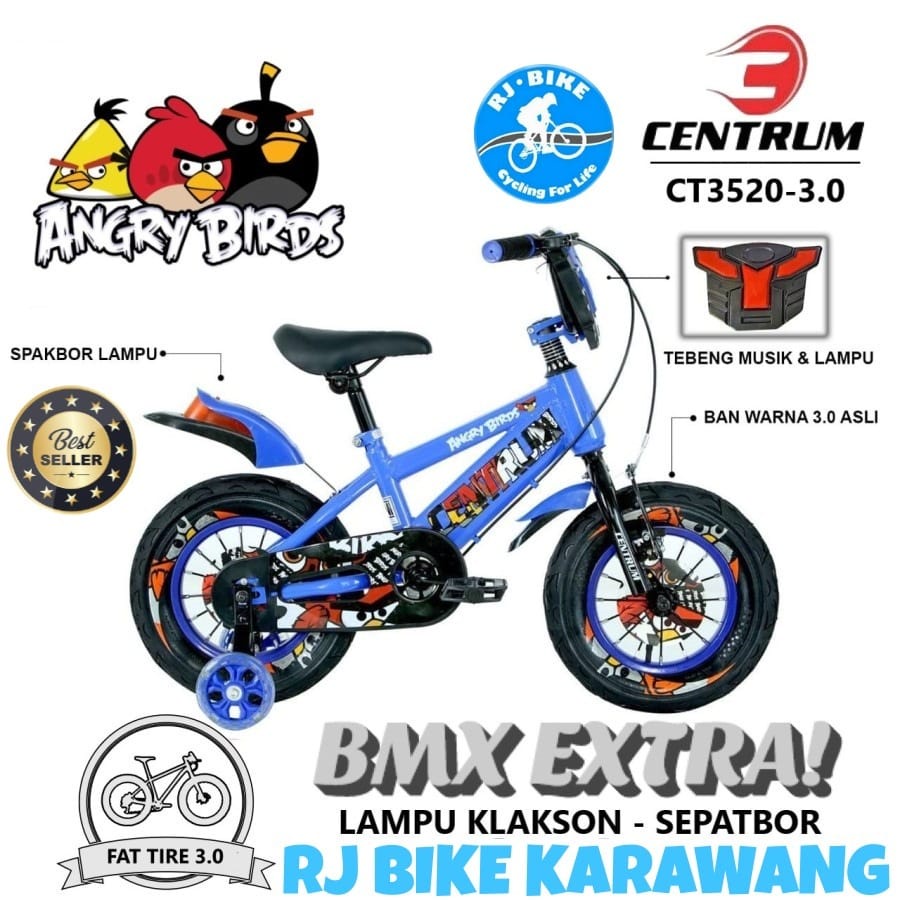 SEPEDA ANAK LAKI LAKI CENTRUM BMX ANGRY BIRD 3520-3 (BAN 3.0)