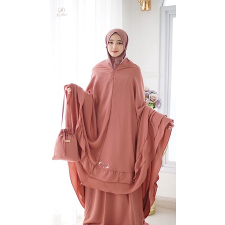 Mukena Mom dan Kids | Halwa Prayer Set Free kaos kaki by Gerai Aliyah