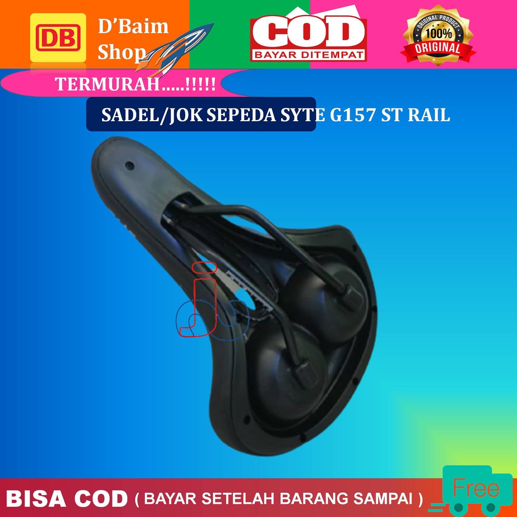 Sadel Jok Sepeda Syte Gel G157 ST Rail Anti Panas dan Pegal