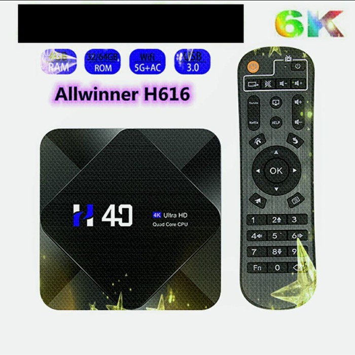 H40 Android TV Box Allwinner RAM 4GB ROM 64GB