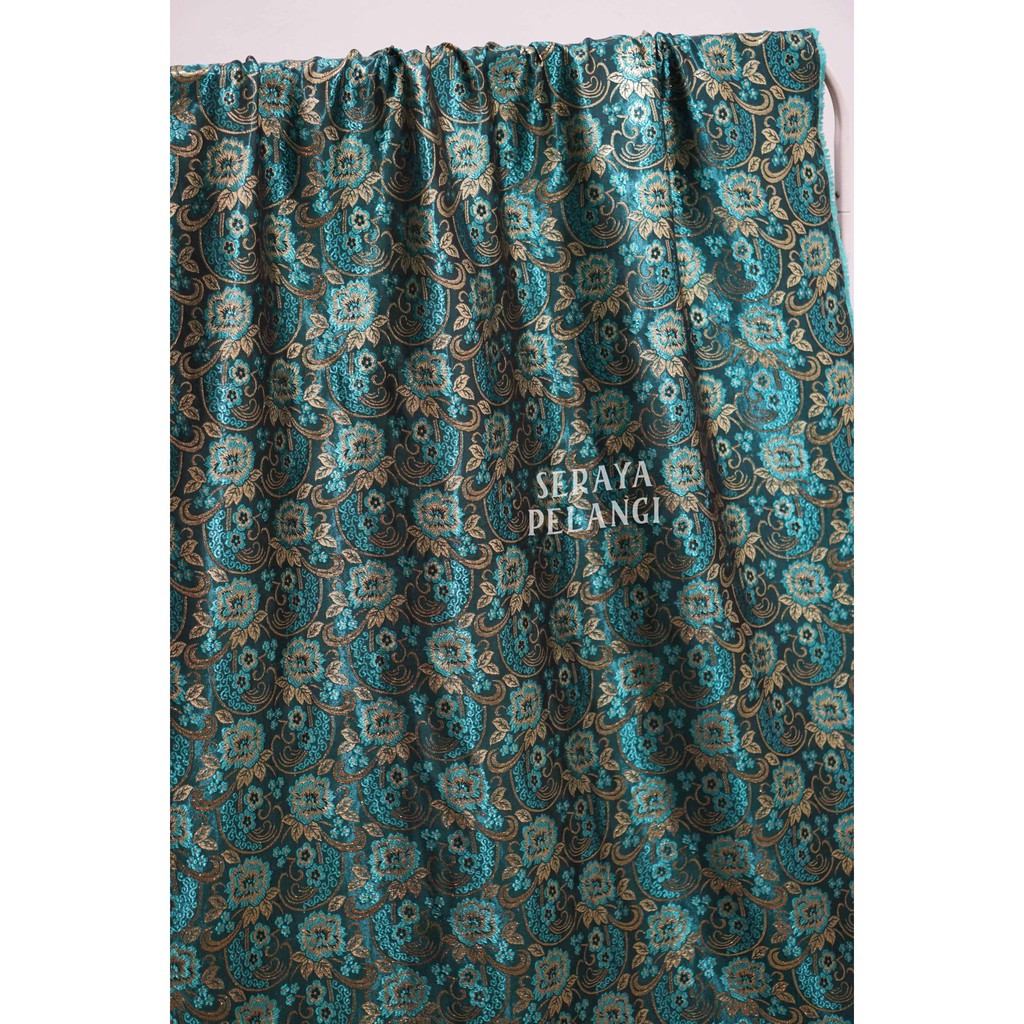 [METERAN] Kain Lame Tebal 02 | Motif Kembang/Bunga/Keong | Kain Meteran | Bahan Dekorasi | Emboss | Kostum