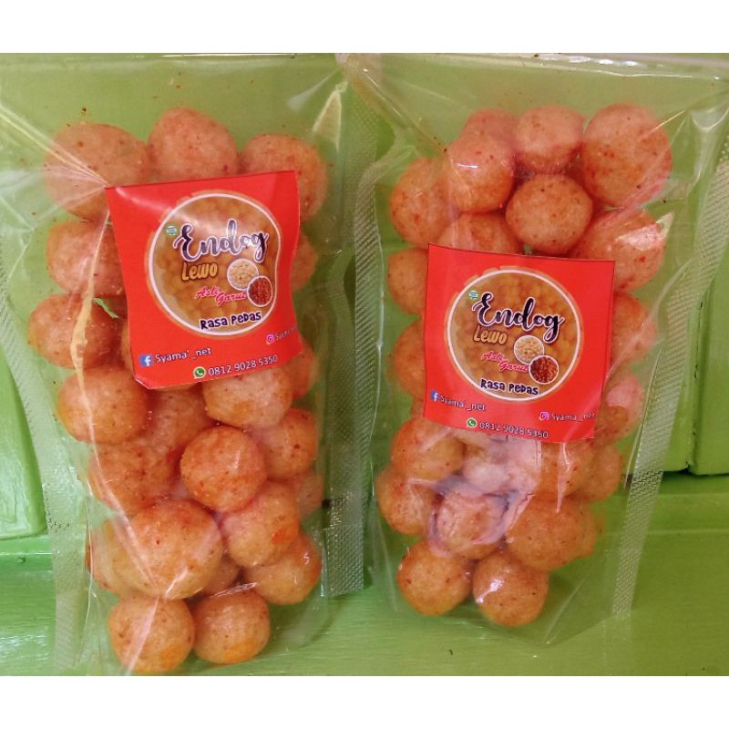 

Cemilan/Makanan Ringan/Keripik/Endog Lewo Pedas Asli Garut Renyah Murah