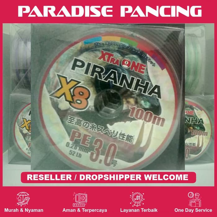 PE Braid Xtra One Piranha X8 PE3 100m Connecting