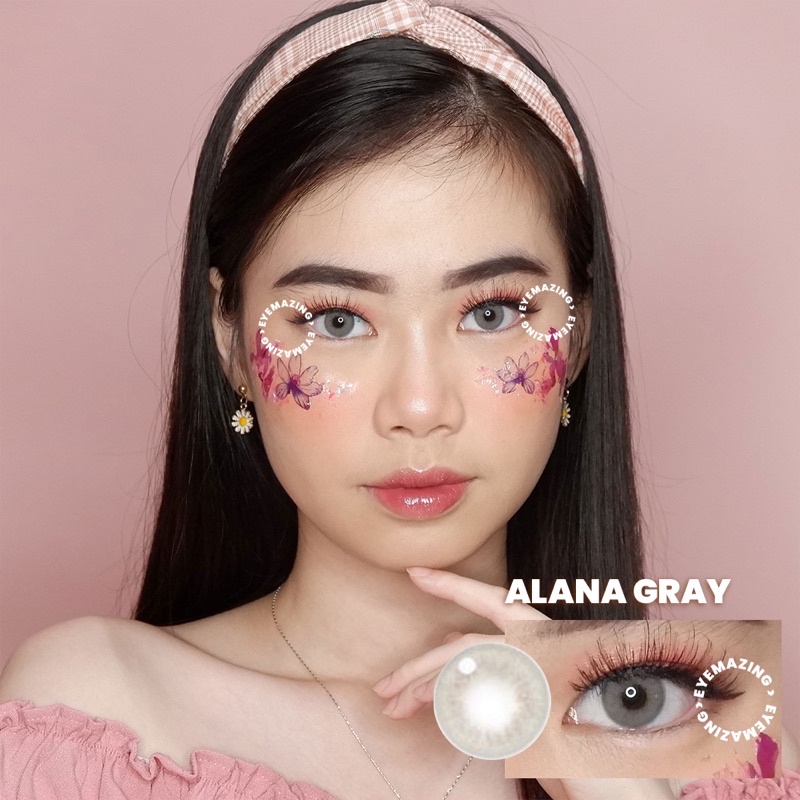 EYEMAZING Softlens - Alana Gray / Grey / Abu Normal Minus Beda Minus