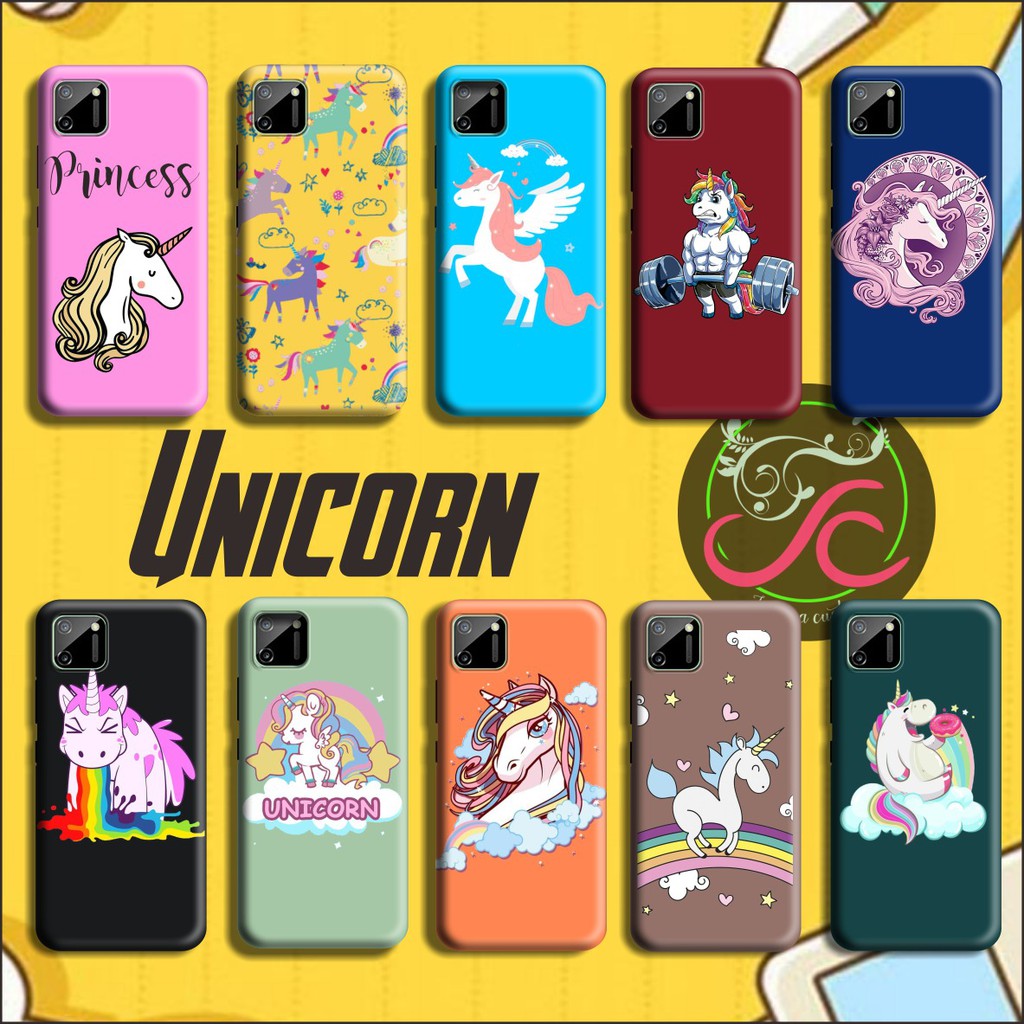 JW189 softcase Gambar unicorn realme c1 c2 c3 2 2pro 3 3pro x xt 2 5 5pro 6 6pro c15 c11 narzo 5s 5i