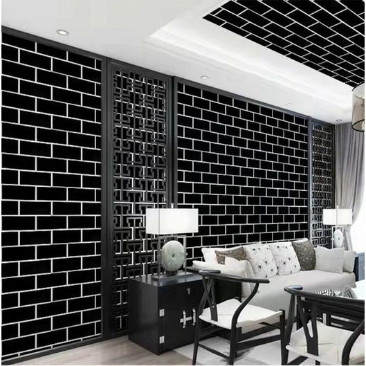 PROMO TERLARIS WALLPAPER PAKET 2ROLL ( BELI 1 GRATIS 1 ) WALLSTIKER MOTIF BATA 3D BEST SELLER PREMIUM HIGH QUALITY MODERN