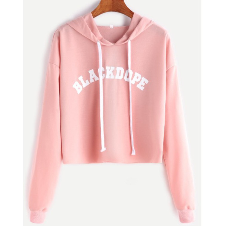 Sweater Hoodie Crop BLACKDOPE