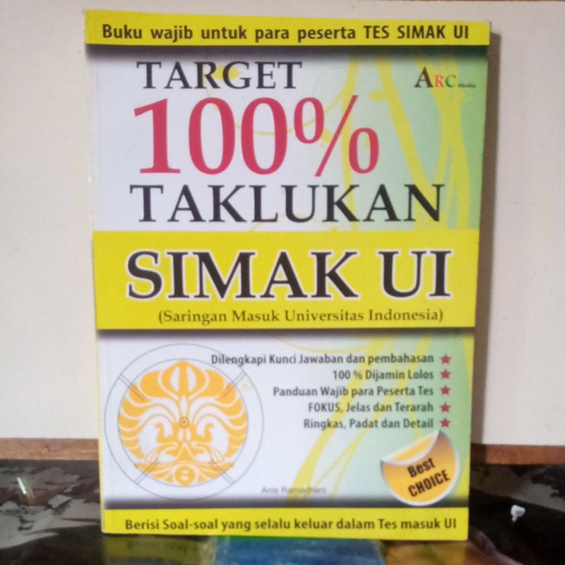 Buku Psikotes - TARGET 100% TAKLUKAN SIMAK UI
