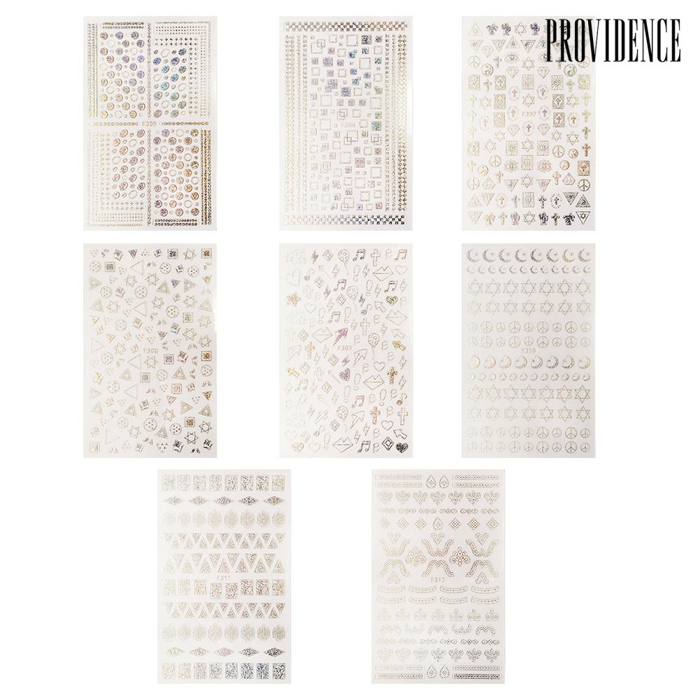 Providence Simple Geometric Pattern Women Beauty Nail Art Sticker DIY Decals Manicure Decor