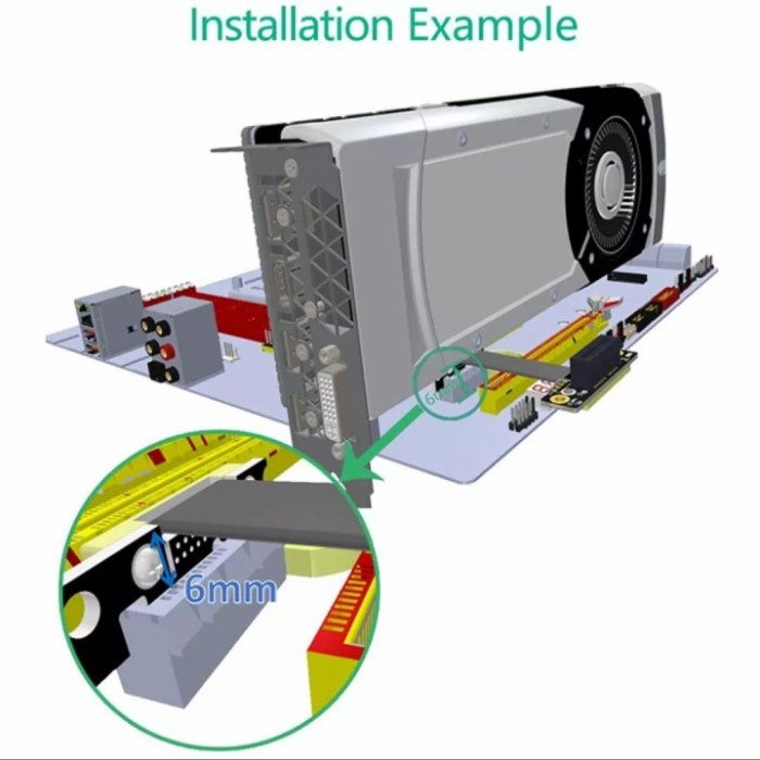 PCIE X1 elbow riser extension kabel pemanjang 180 degree siku mining