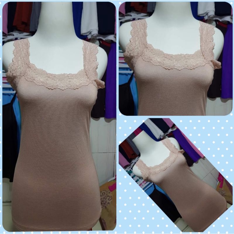 TANKTOP,TANKTOP RENDA,CAMISOLE TANKTOP,TANK TOP RENDA WANITA,TANKTOP MURAH