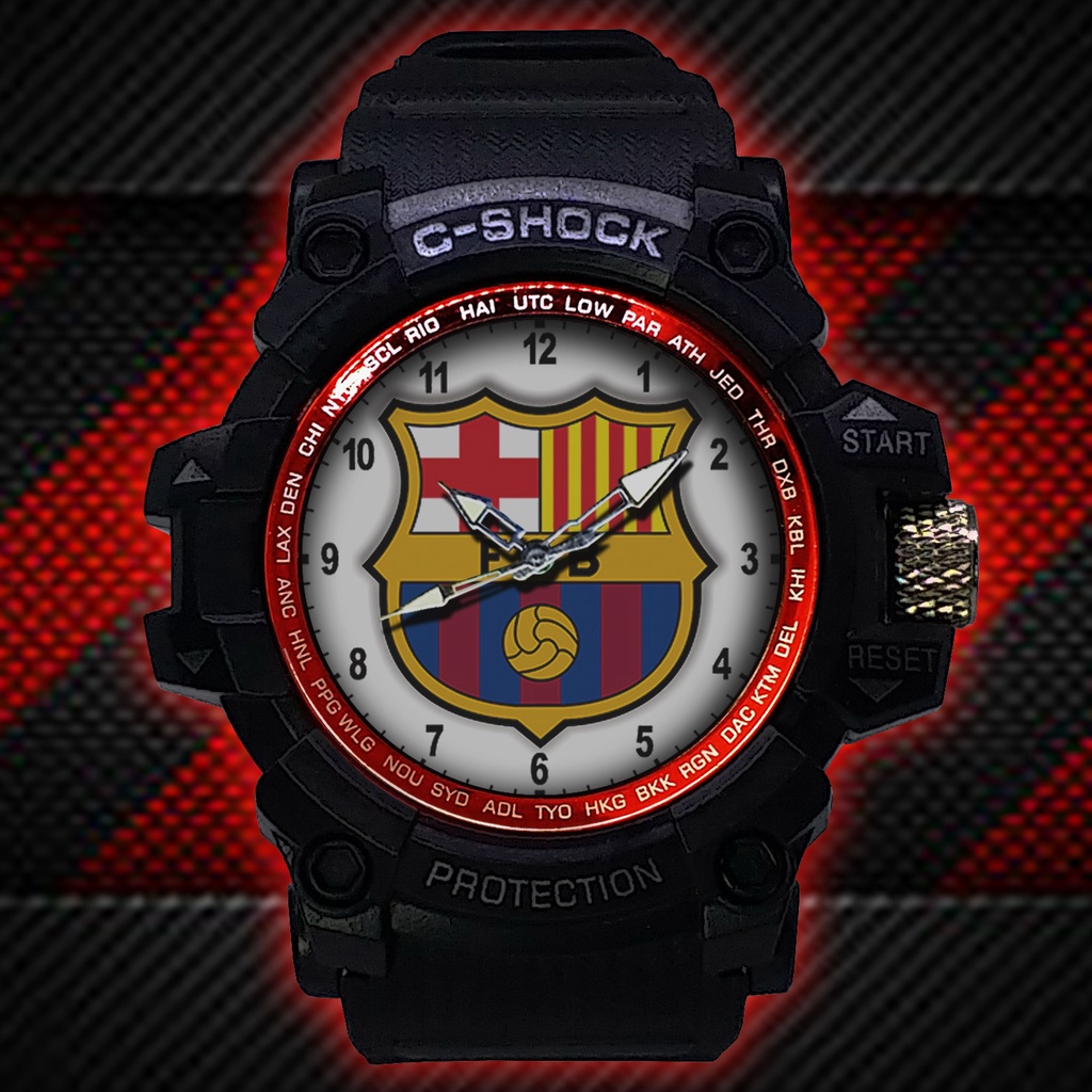 (ISTIMEWA BOSSQUE) JAM TANGAN BARCELONA FC LIST MERAH - EXCLUSIVE