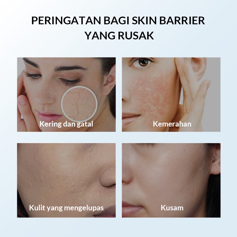 BIOAQUA 7X Ceramide Skin Barrier Repair Moisturizer Cream 50gr | Emulsion Face Lotion 30ml | Toner Wajah 120ml Glowing Hydrating - BIOAQUA 7x Ceramide skin Barier all skin Type