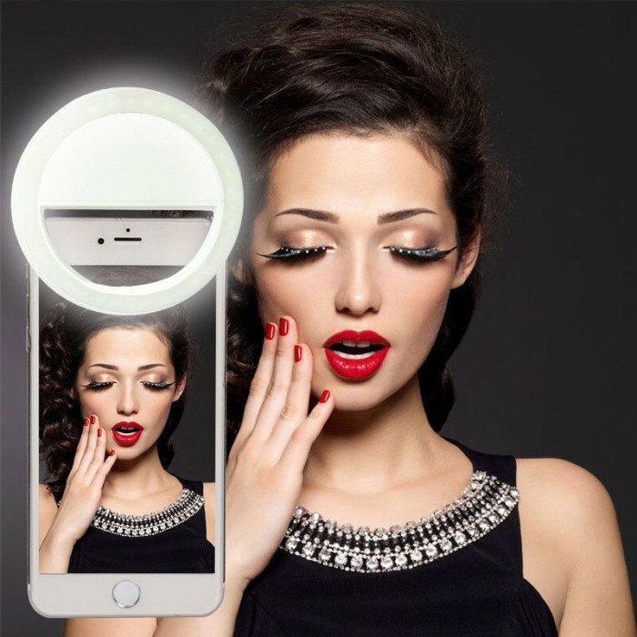 Lampu Selfie Hp Foto LED Lamp Flash Ring Light Live Clip Kamera Studio GROSIR UNIK