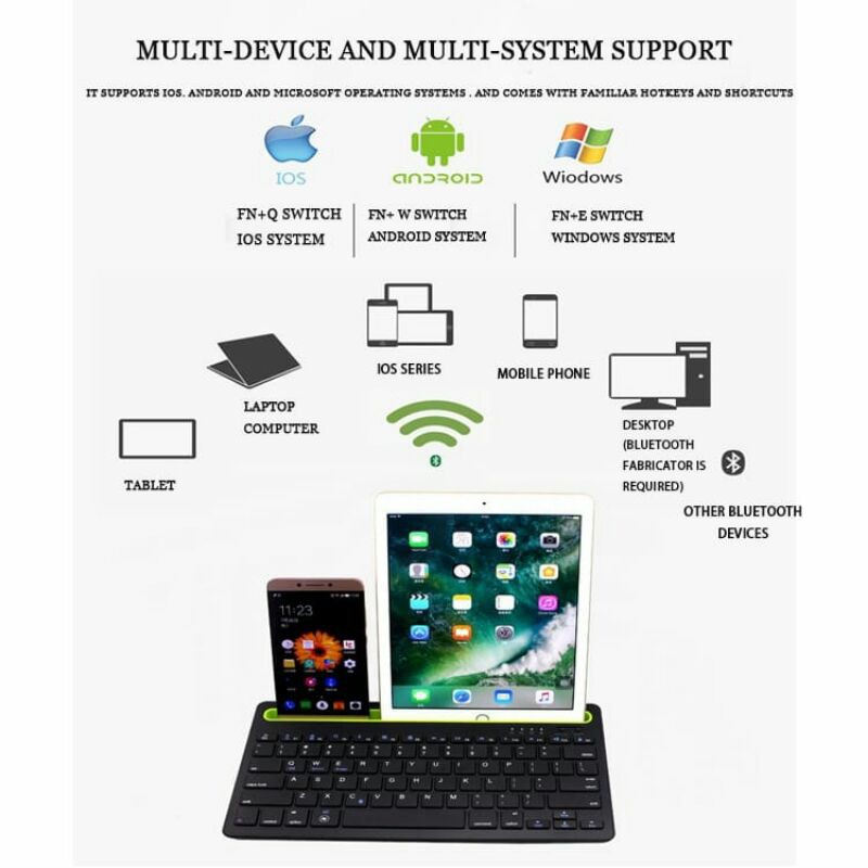 Keyboard wireless bluetooth untuk hp atau tablet