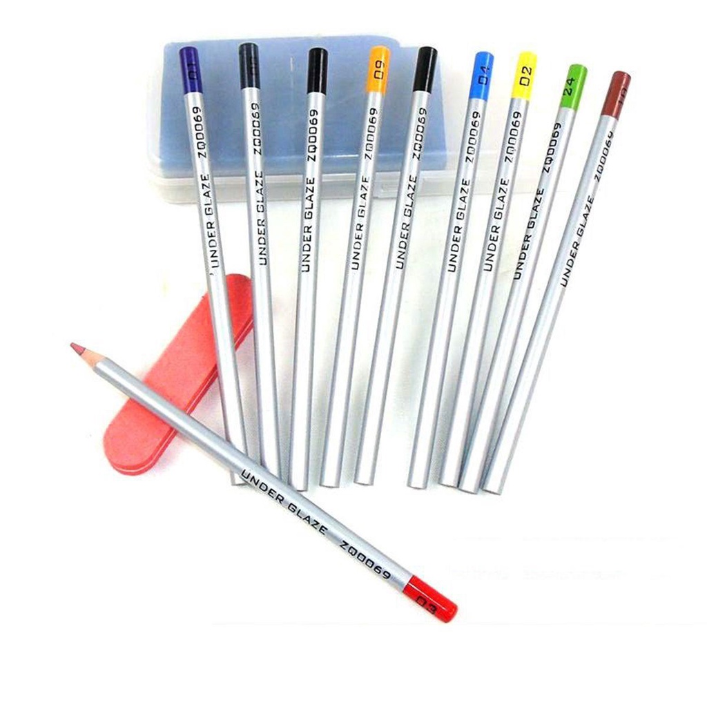 Pensil Warna Agustina Gambar Handmade Coloring Precision Pottery Underglaze Tool