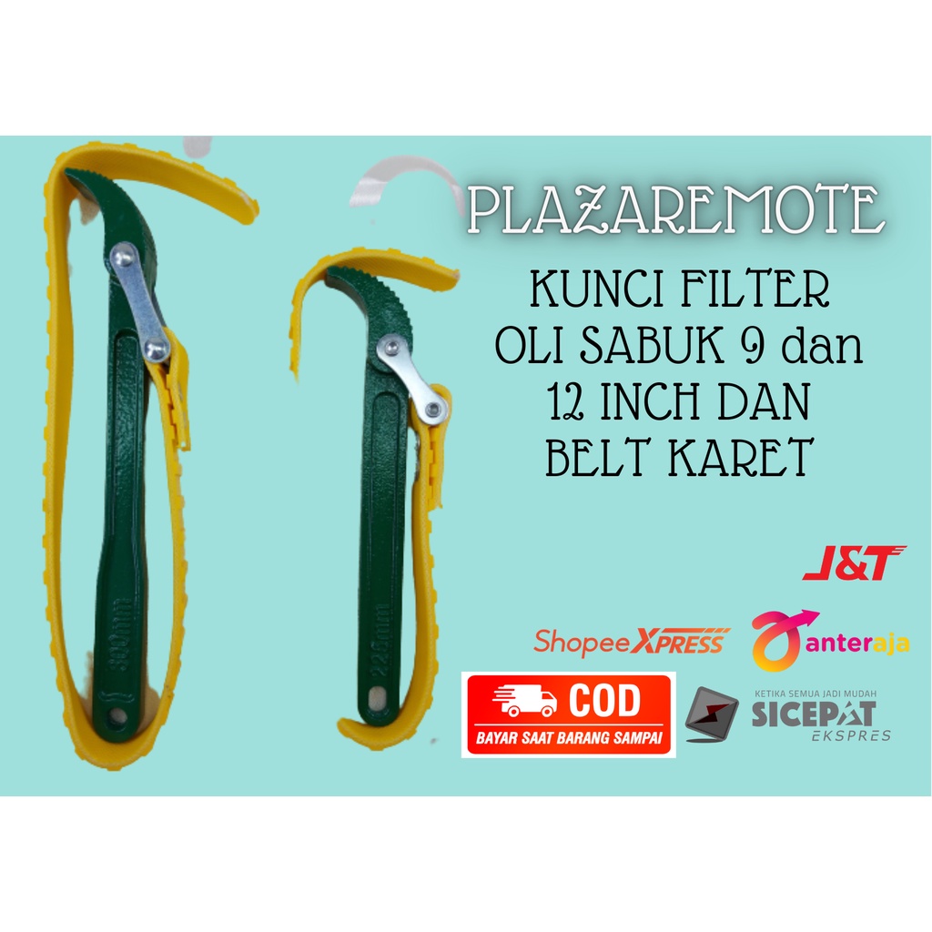 KUNCI FILTER OLI BELT KARET 9: INCH DAN 12INCH  BELT KARET OIL FILTER WRENCH KUNCI SARINGAN OLI