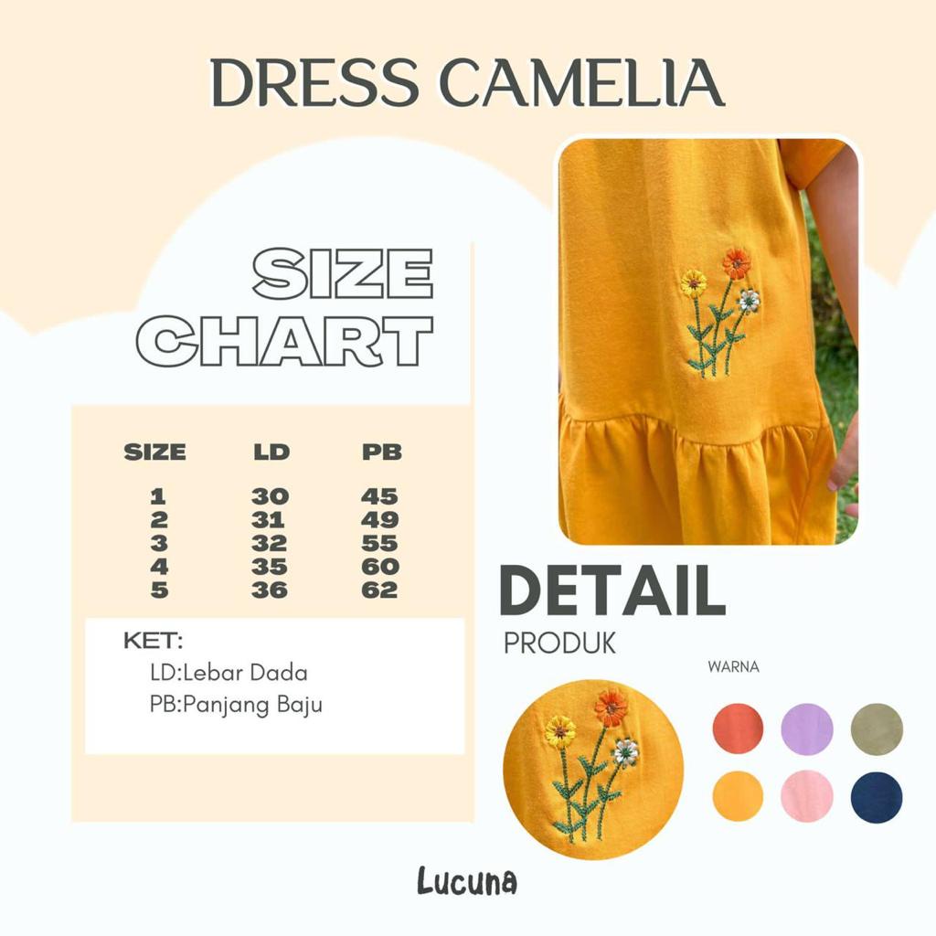 PROMO 7.7 Smilee Dress Camelia 1-5 Tahun Lucuna Dress Fashion Bunga Anak Perempuan