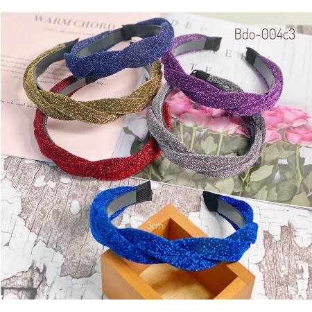 BANDO LILIT KEPANG POLOS HIASAN GLITTER