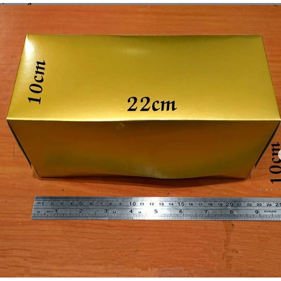 

kraft box roti / box kue / kotak dos kue / box donat ukuran 22x10x10