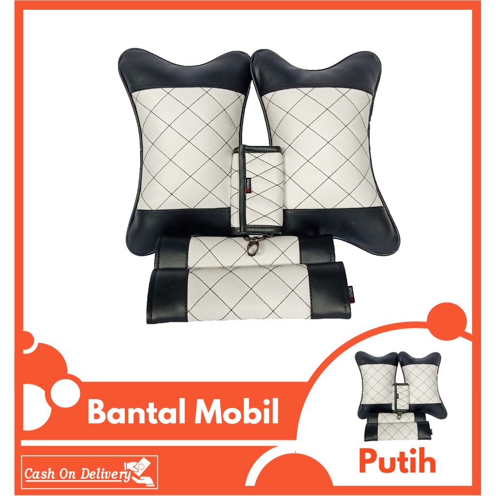 Set Bantal Mobil Premium 3 in 1 Bantal Seatbelt dan Kunci STNK Aksesories Mobil