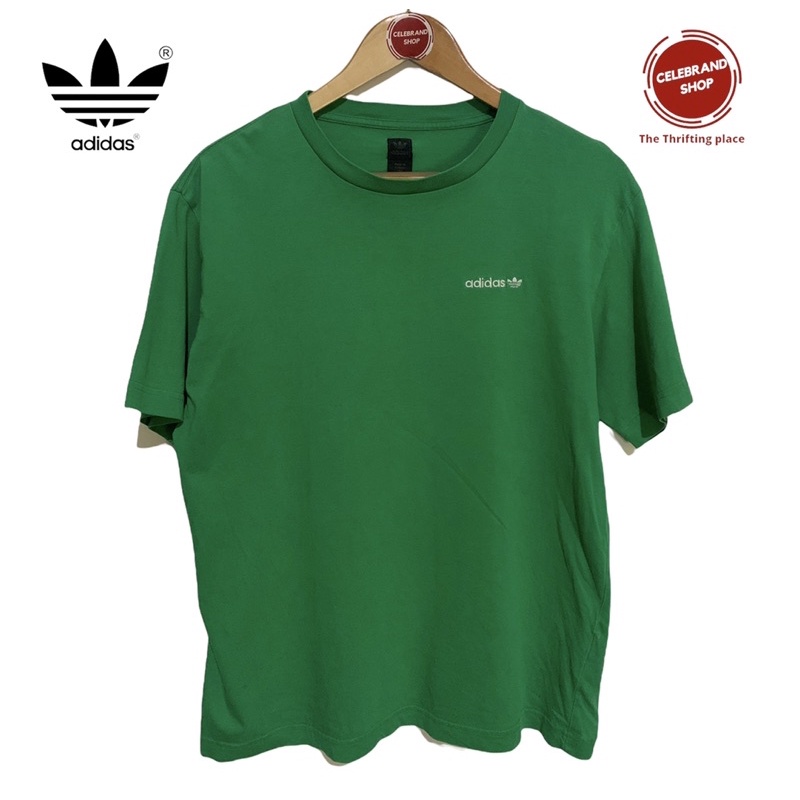 T-shirt Adidas trefoil Hijau Second original