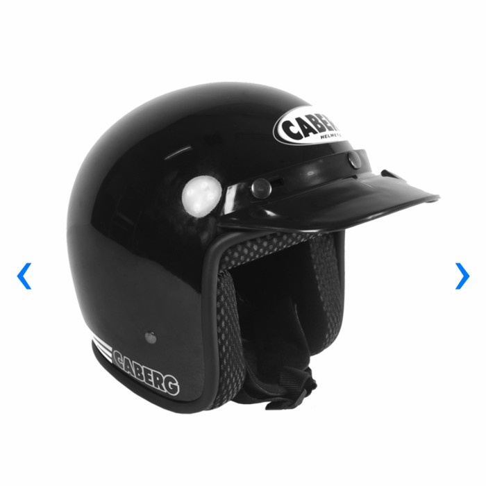 Caberg Helm Half Face Classic - Hitam BN17