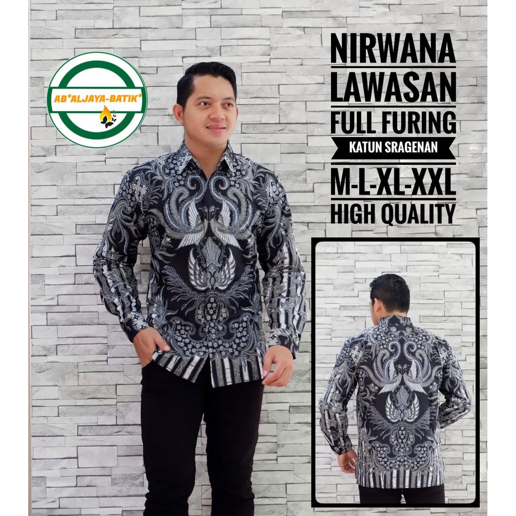 NIRWANA LAWASAN ALJAYA KEMEJA BATIK SOLO PRIA LENGAN PANJANG PENDEK LAPIS FURING ATASAN PREMIUM MODERN KATUN HALUS YUDISTIRA  BINTANG DELING WISMAYA TRUNTUM IRENGAN KETAMAN IJO GALING BIRU KEMBANG SAJEN HUTAMA PARANG LIRIS BANYU PINK KUPU RATU KUPU TAMPAN