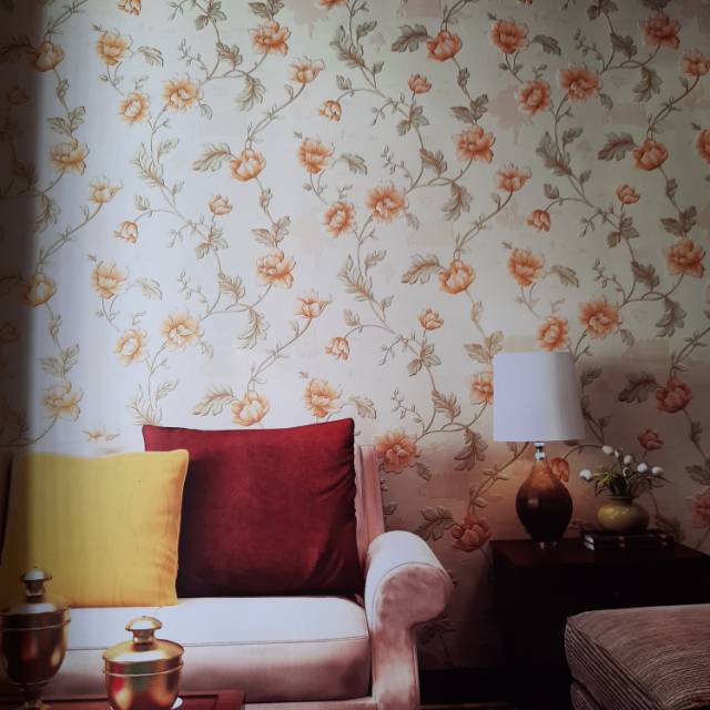 Wallpaper motif bunga