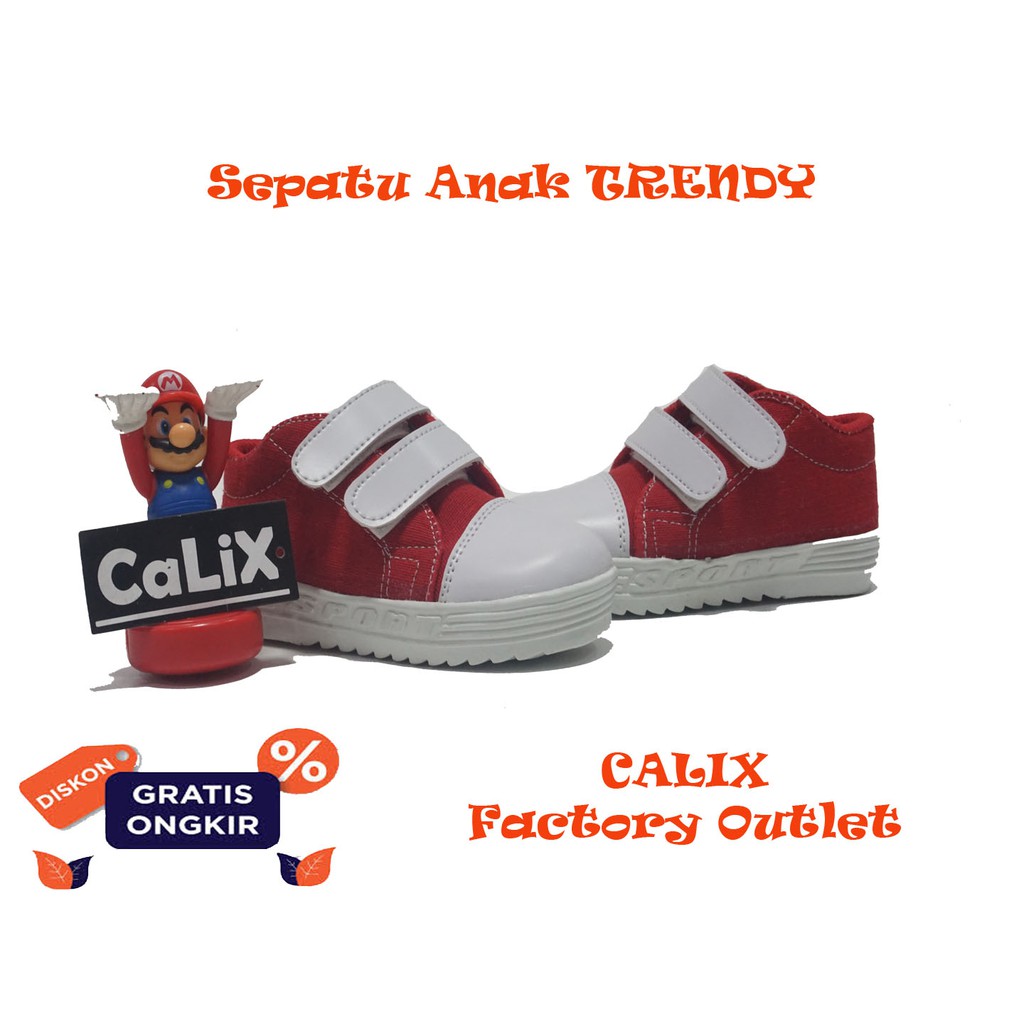 Sepatu Anak Kets Basic Merah