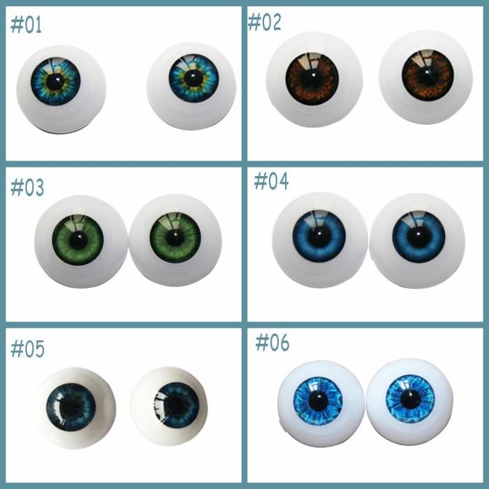 Detect | 1 Pasang Mata Boneka 20Mm 20Mm Bentuk Bola Mata Setengah Lingkaran