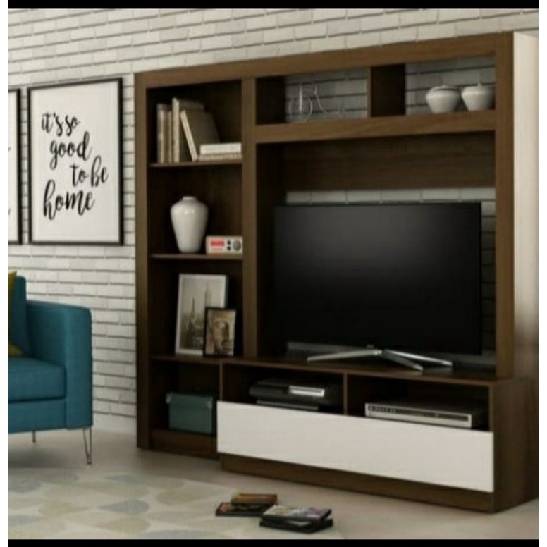 Jual Lemari Tv Informa Porter Coklat Tua Lemari Tv Stand Tv Meja Tv Bupet Tv Shopee Indonesia