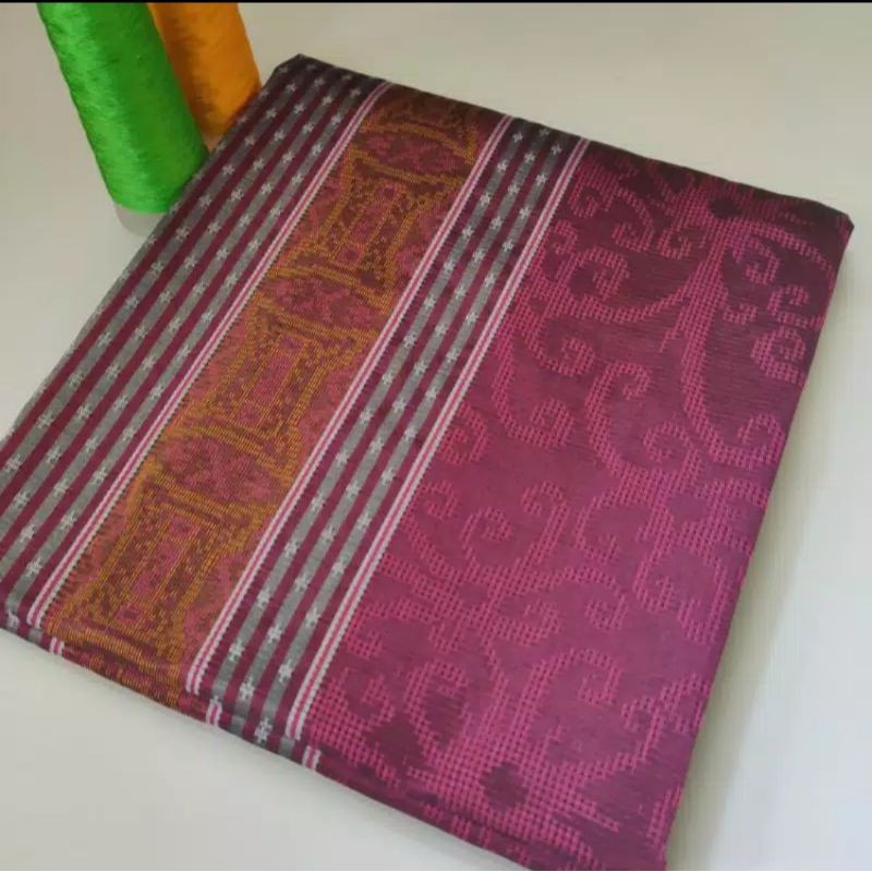 Songket Baron Pink Tua| Tenun Songket Fusia | Tenun Songket Motif Kalimantan