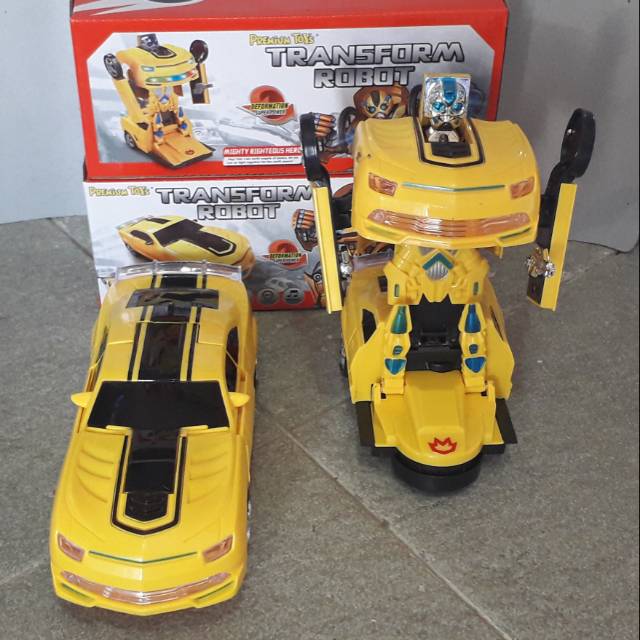 Mainan Anak Mobil jadi robot Bumblebee Transform to Robot