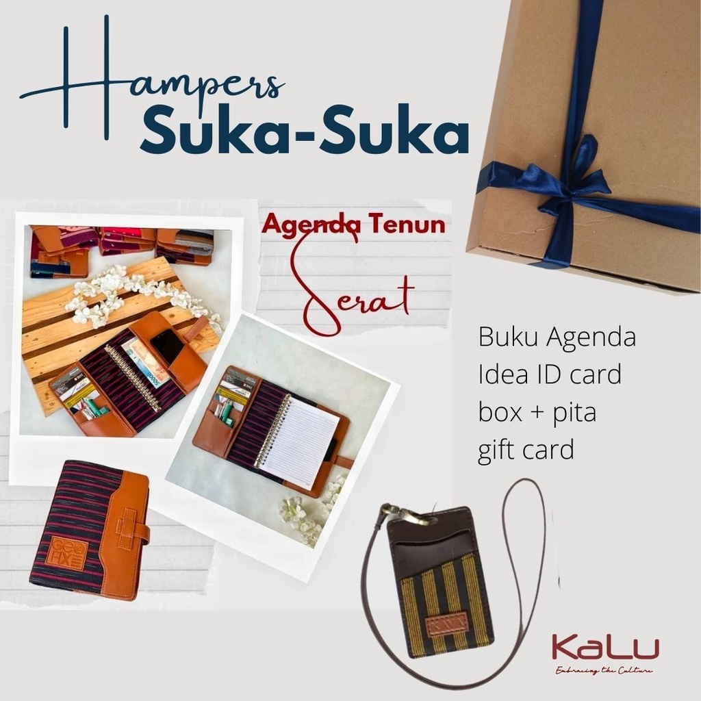

Hampers suka-suka (Buku agenda, Id card, box gift card)