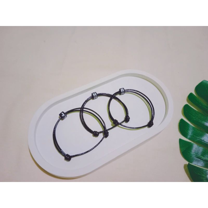 GELANG TALI INISIAL HURUF WATERPROOF A-Z