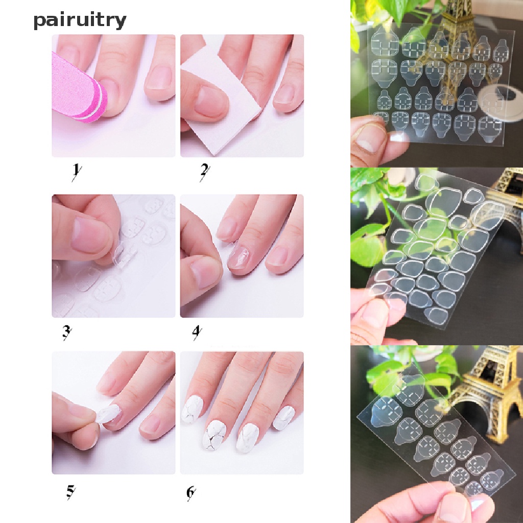 Prt Stiker Kuku Palsu Transparan Flexible Untuk Nail Art