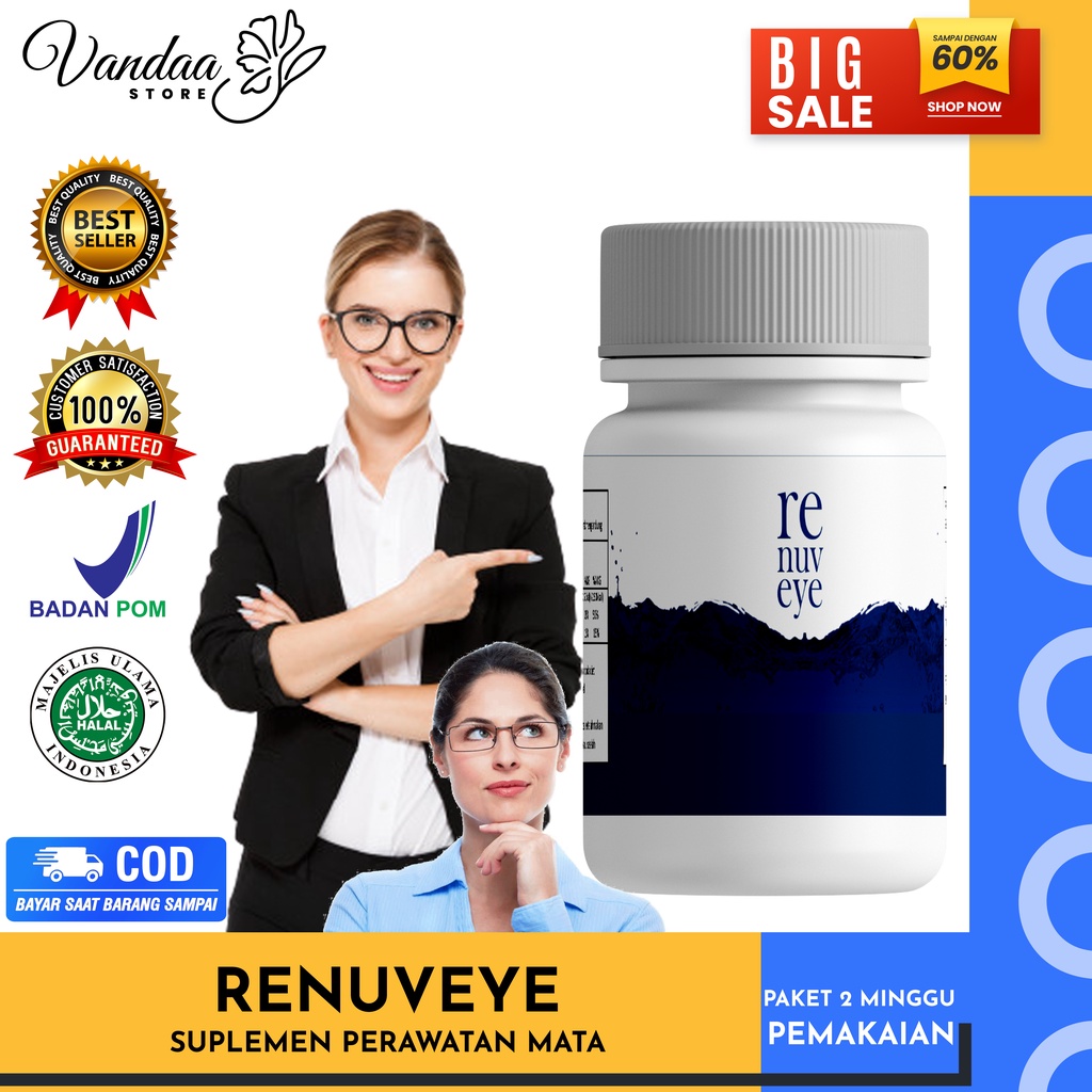Original RENUVEYE Suplemen Kesehatan Mata vitamin mata minus / Vitamin A / Multivitamin Mata /