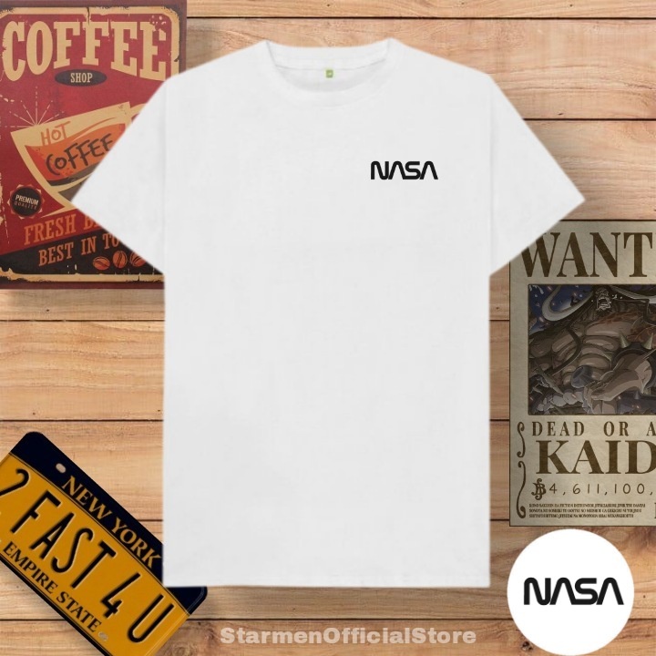 Kaos Distro Unisex NASA Katun Combed 30s / sablon polyflex /polyflex premium / Pakaian Pria Wanita Atasan Cowok Cewek /kaos kekinian / kaos viral / tshirt tumbrl tee basic /SIZE M , L , XL , XXL / kaus oblong oversize kaos murah best seller ready