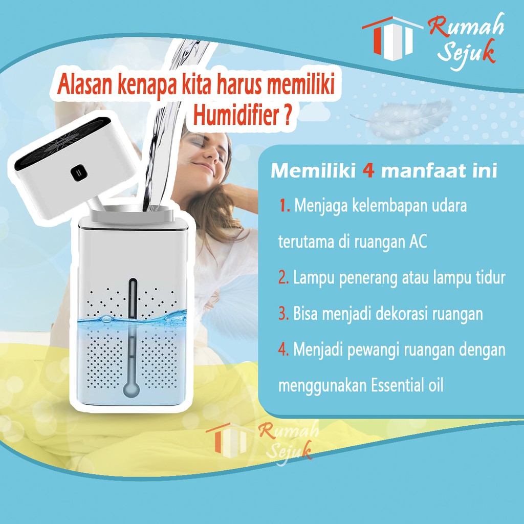 RS - Air Humidifier Diffuser Aromaterapi Alat Pengharum Ruangan Difuser Disfuser Unik Lucu RS-H6