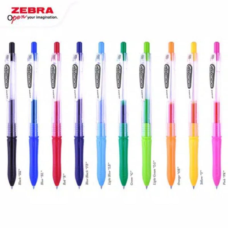 

Pulpen Bolpen Gel Kokoro Zebra Gel Pen Set Pack Lusin Tinta Warna Warni Lucu Murah 0,5mm