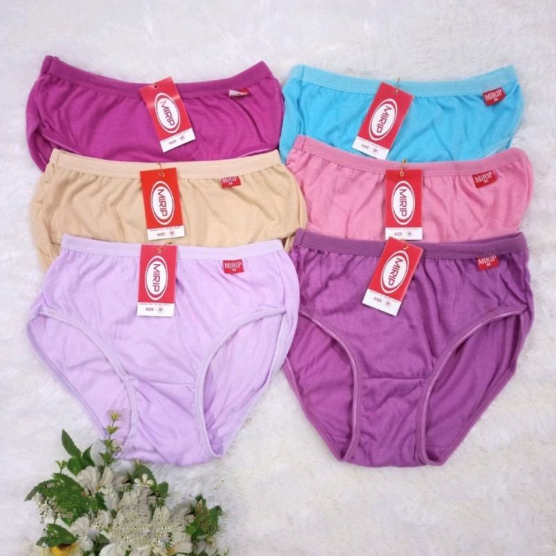 3 pcs celana dalam wanita polos bahan katun termurah | cd karet kecil mirip, dinna, britex, vignette, ra wuhan