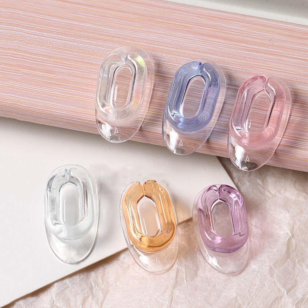 Mxbeauty Oval Gantungan Kunci Perhiasan Kuku DIY Vintage Jelly Warna Nail Art Dekorasi Resin Manicure 3D Nail Charms