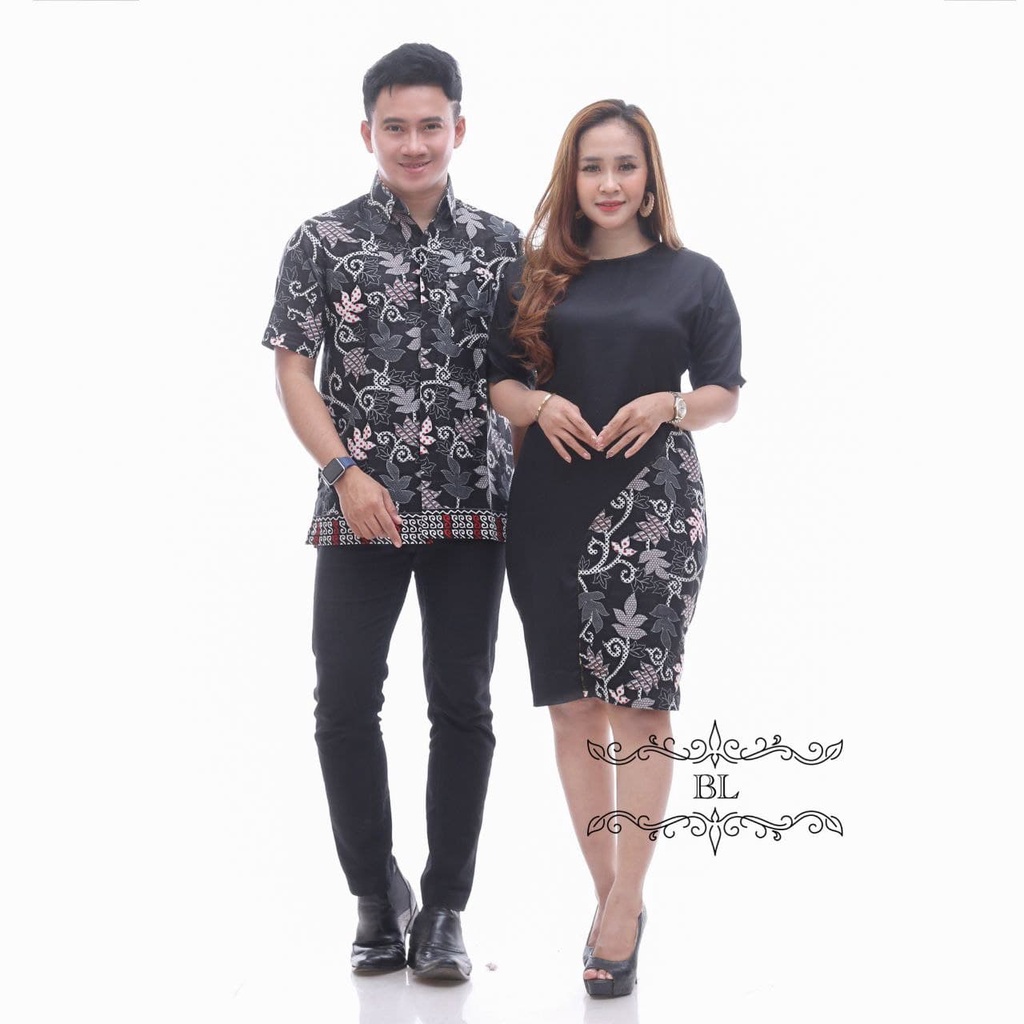 Batik Tunik Couple Set Pakaian Couple Baju Batik Couple Premium HQ Atasan batik-NO 7