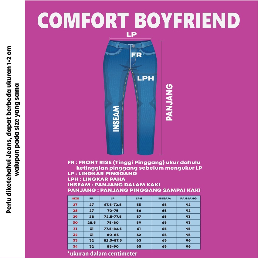 GOJINIEJEANS - Highwaist Comfort Boyfriend Jeans - 4678 -  COMFORT BOYFRIEND