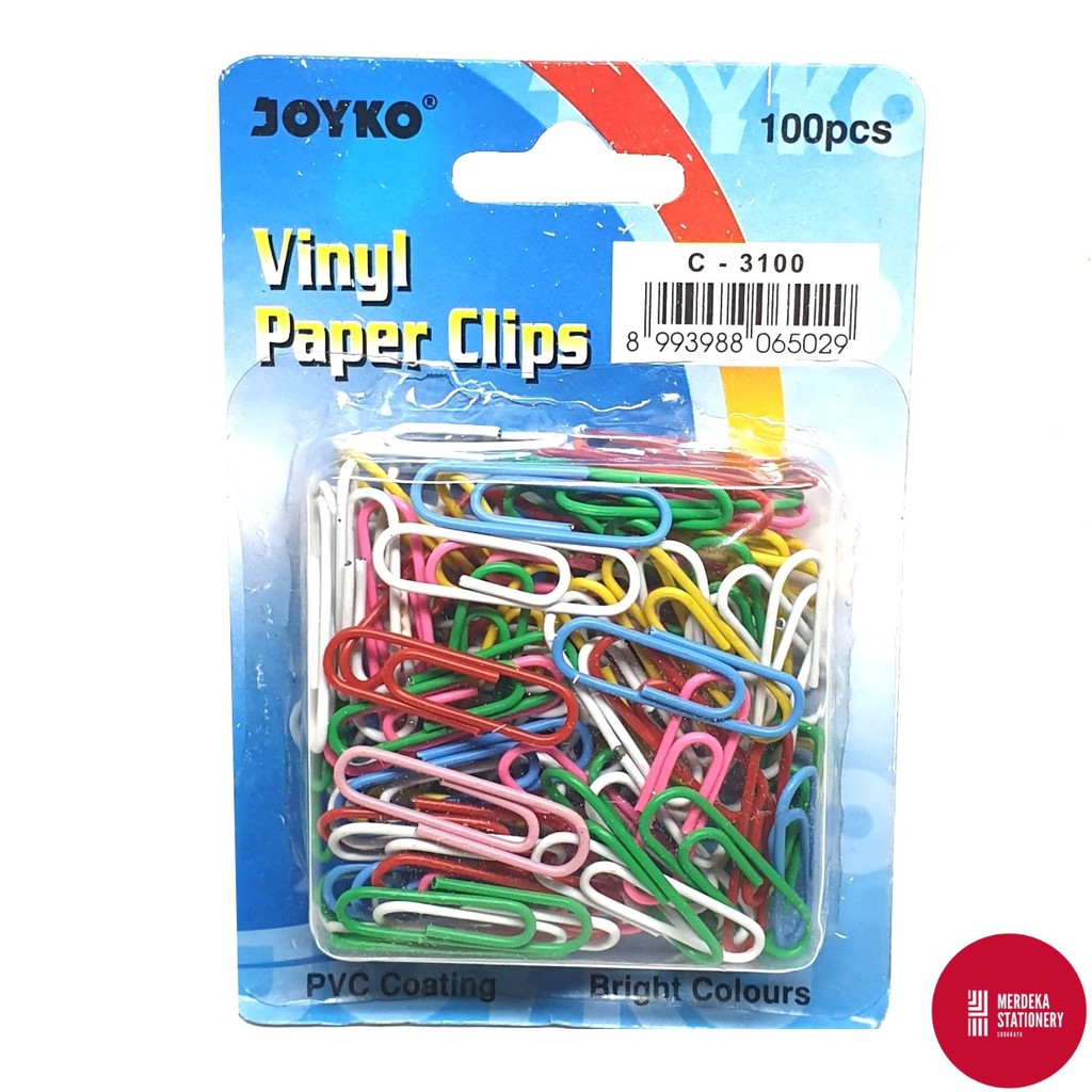 

Paper/Penjepit/Clips/Klip/Clip Kertas Warna-Warni Joyko/Jayco/Joyco 26mm C-3100