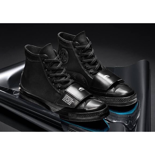 Sepatu Pria - Neighborhood x Converse Chuck 70 High Full Black - PRM