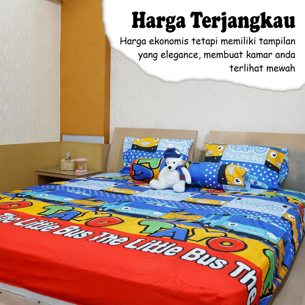 Sprei Kasur Jumbo King Bed 180x200cm Motif Bahan Microtex Premium Sudut Karet Perlengkapan Tidur Rumah Tangga Import - CD-2 - 88Blanketstore