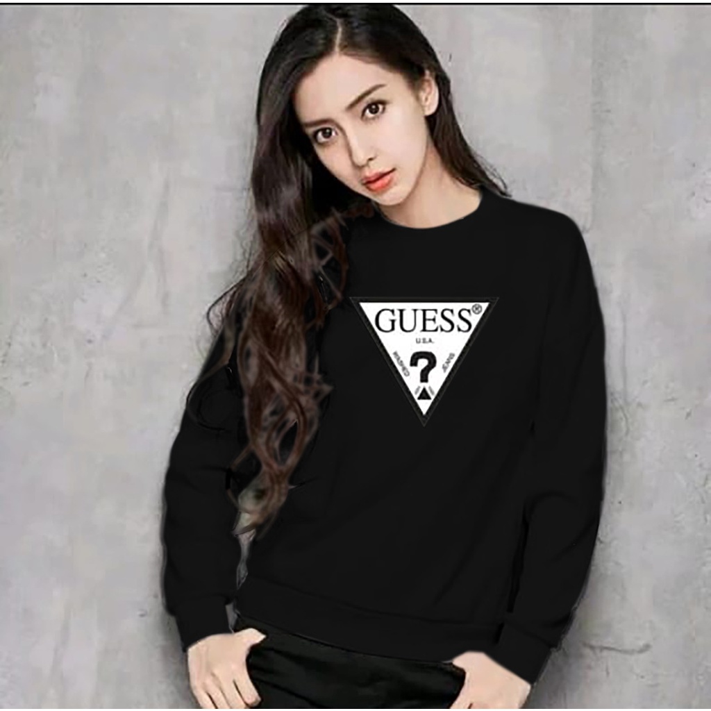 BISA COD~BAJU TRENDY GUESSTT GIRL TERBARU-KAOS DISTRO WANITA KEREN LENGAN PANJANG MASA KINI-BAJU CEWEK LENGAN PANJANG TERLARIS